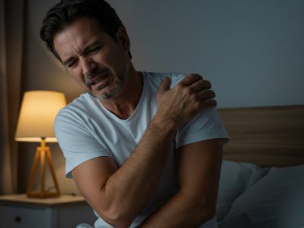 夜中に肩の痛みで目が覚める方のイメージ