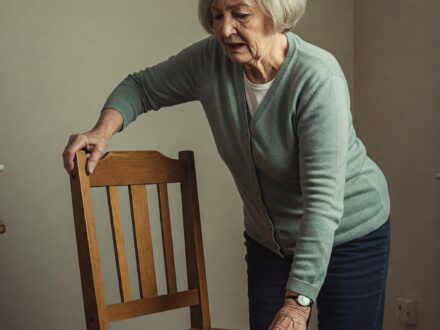 肩や膝の痛み、関節の不安定感を抱え、動き出しに不安を感じている70代女性のイメージ