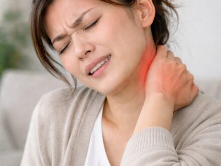 寝違えの女性のイメージ